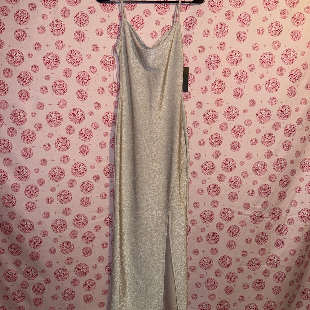 Elegant Cream Evening Gown